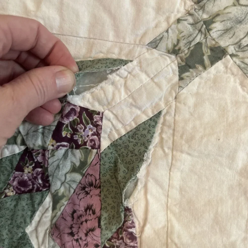 Vtg Country Collection Quilt Merrianne’s Star Queen 99x82 Cottage Shabby Chic